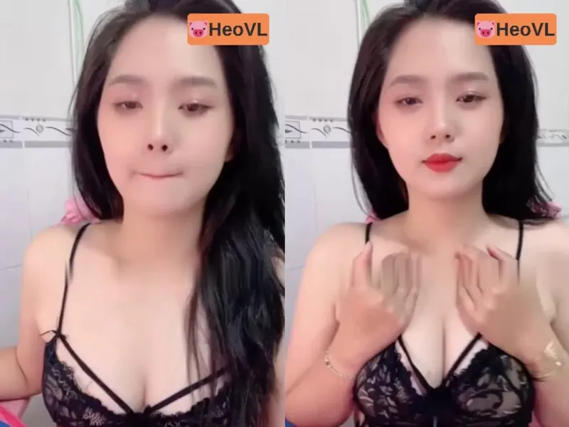 Bạn gái răng khểnh khoe của quý tròn trắng